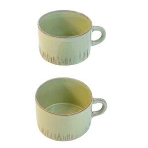 2 Vietri Celadon Cappuccino Mugs  made in Italy